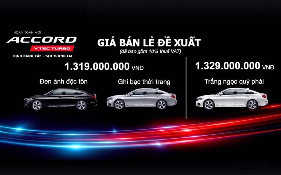 Honda Việt Nam chính thức công bố giá bán Honda Accord mới